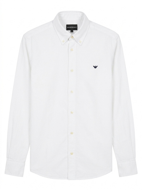 Emporio Armani logo-embroidered button-down shirt - Urban store