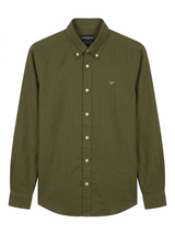 Emporio Armani logo-embroidered button-down shirt - Urban store