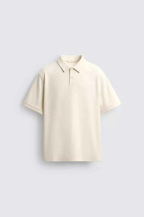 ZARA REGULAR FIT TEXTURED POLO SHIRT