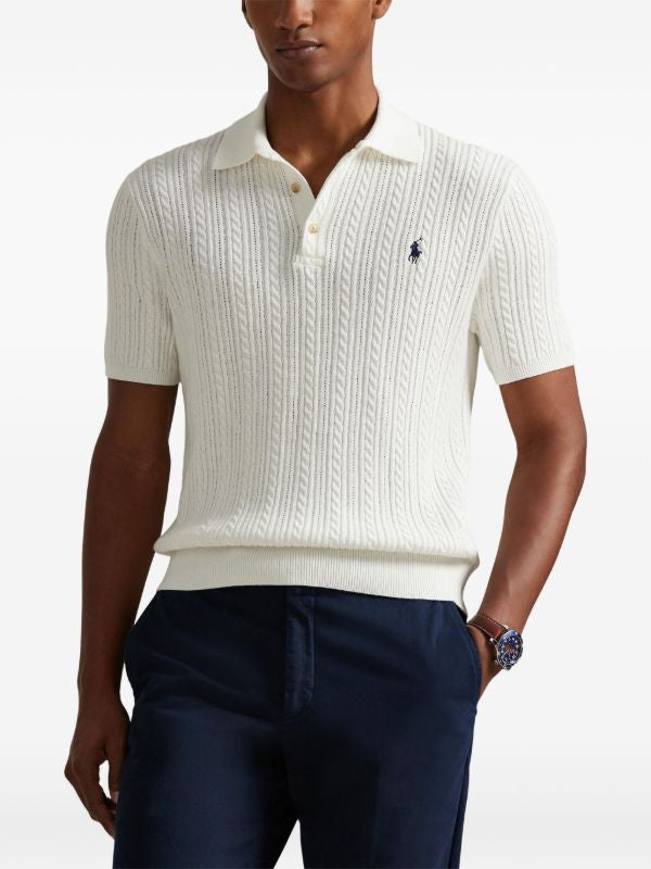 POLO RALPH LAUREN CABLE KNIT T-SHIRT