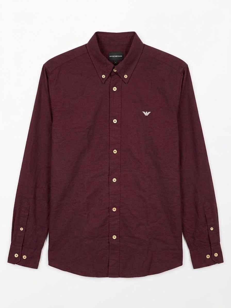 Emporio Armani logo-embroidered button-down shirt