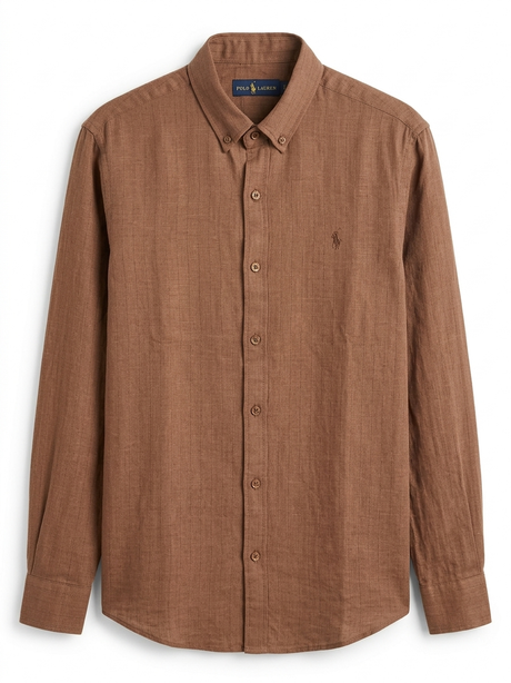 POLO RALPH LAUREN LINEN WITH THIN STRIPE SHIRT