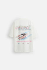 ZARA RACING WASHED PRINT TSHIRT
