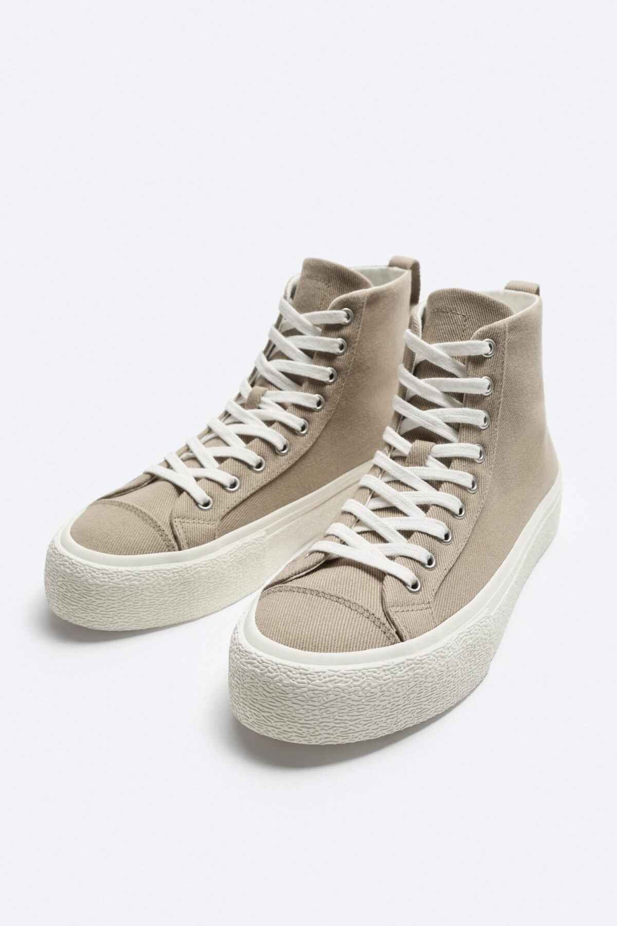 ZARA CONTRASTING HIGH-TOP SNEAKERS