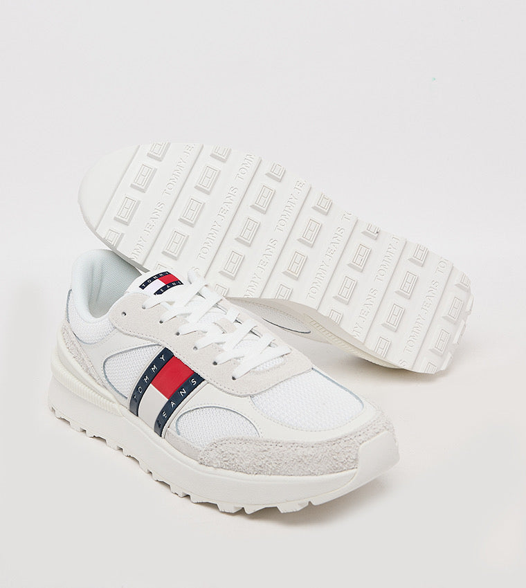 Tommy Jeans Suede Cleat Mixed Texture Trainers