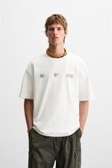 ZARA RACING WASHED PRINT TSHIRT