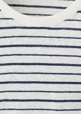 MANGO STRIPED SLIM-FIT LINEN T-SHIRT