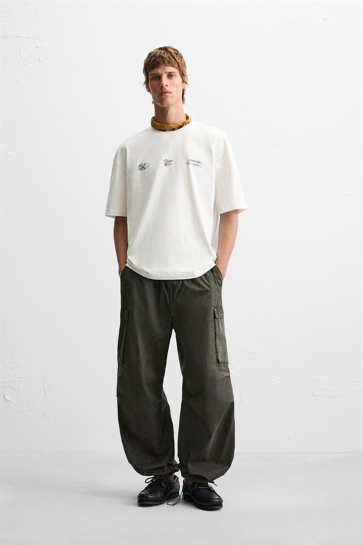 ZARA RACING WASHED PRINT TSHIRT