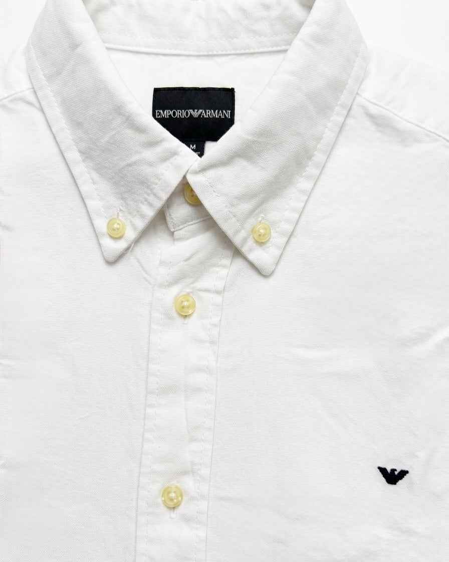 Emporio Armani logo-embroidered button-down shirt