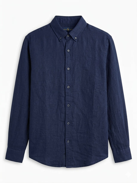 POLO RALPH LAUREN LINEN WITH THIN STRIPE SHIRT