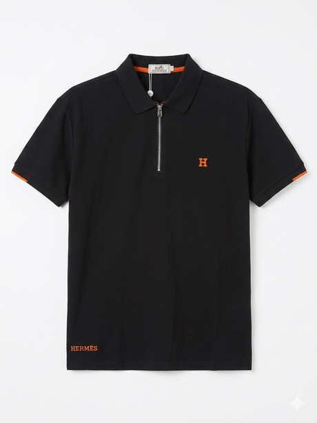 HERMES QUARTER ZIPPER POLO