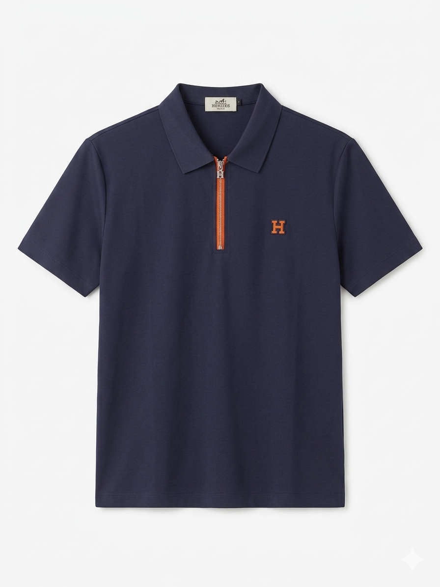 HERMES QUARTER ZIPPER TSHIRT
