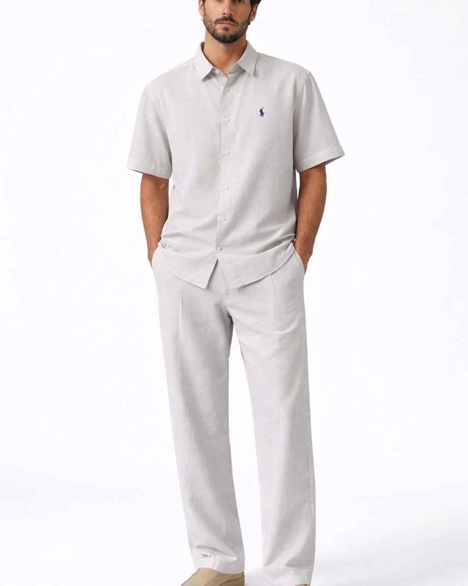 Polo Ralph Lauren Men’s Linen Short Sleeve Shirt & Linen Pants Set