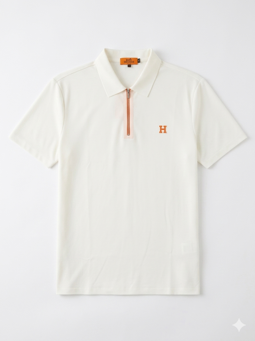 HERMES QUARTER ZIPPER TSHIRT