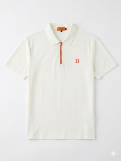 HERMES QUARTER ZIPPER TSHIRT