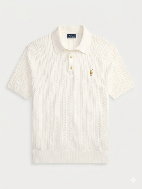 POLO RALPH LAUREN CABLE KNIT T-SHIRT