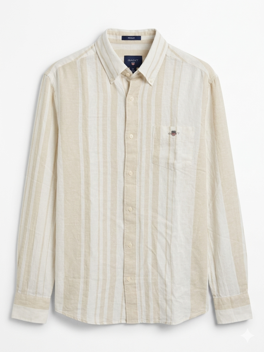 GANT REGULAR STRIPED LINEN SHIRT - Urban store