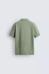 ZARA REGULAR FIT TEXTURED POLO SHIRT