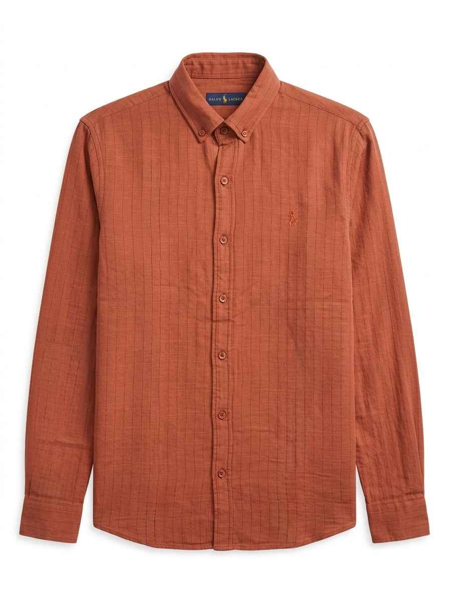 POLO RALPH LAUREN LINEN WITH THIN STRIPE SHIRT