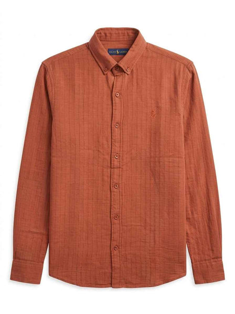 POLO RALPH LAUREN LINEN WITH THIN STRIPE SHIRT