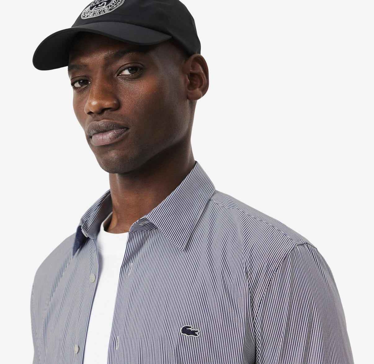 LACOSTE STRIPED OXFORD SHIRT