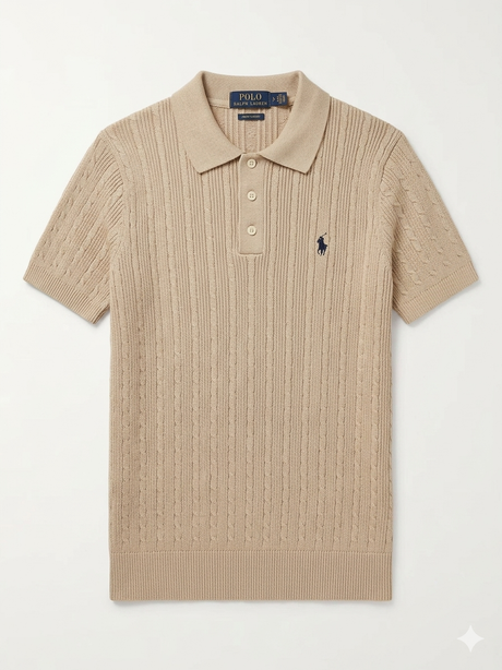 POLO RALPH LAUREN CABLE KNIT T-SHIRT