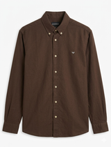 Emporio Armani logo-embroidered button-down shirt - Urban store