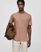 MANGO SLIM-FIT LINEN T-SHIRT
