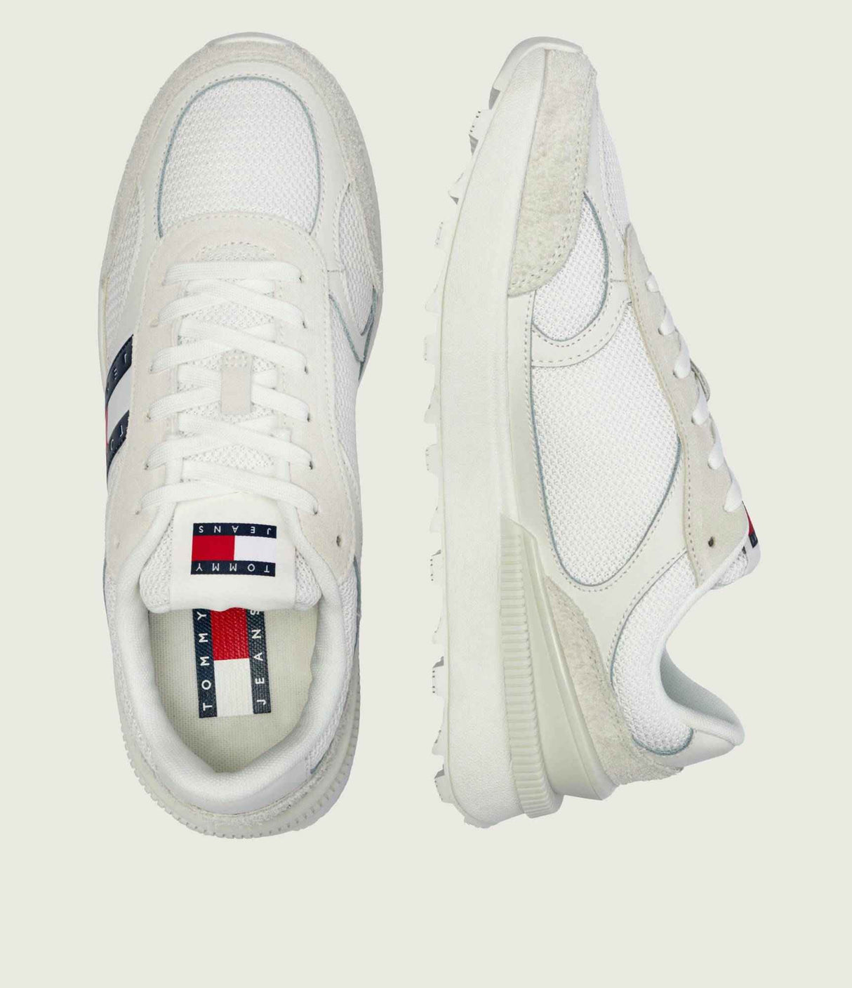 Tommy Jeans Suede Cleat Mixed Texture Trainers