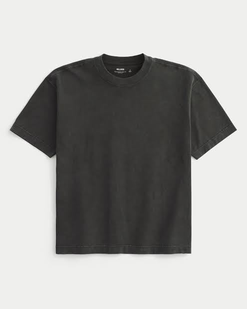 Hollister Boxy Heavyweight Washed Crew T-Shirt