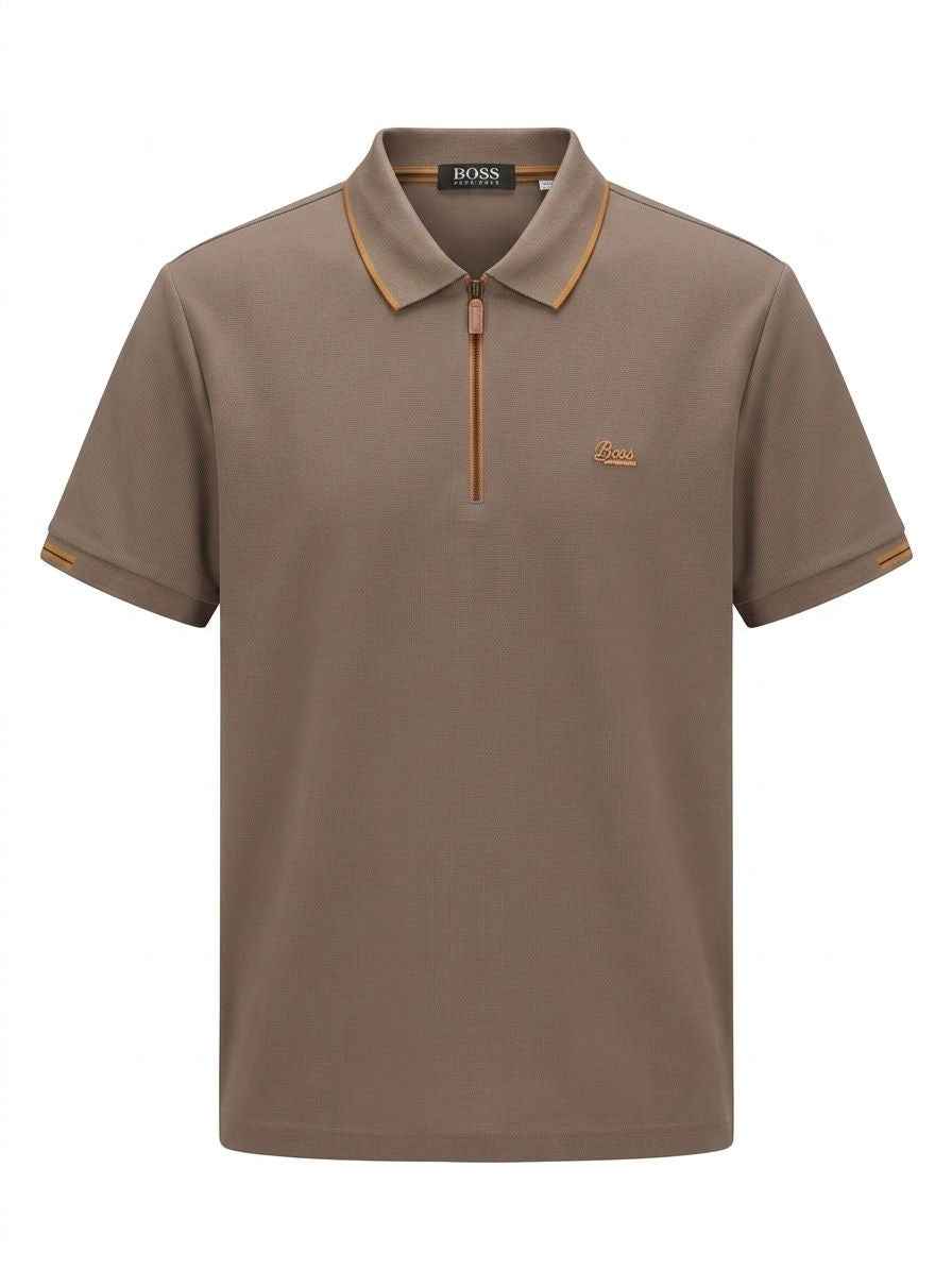 BOSS QUARTER ZIPPER POLO