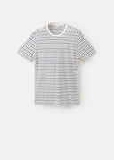 MANGO STRIPED SLIM-FIT LINEN T-SHIRT