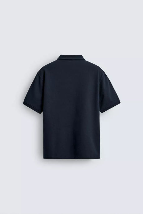 ZARA REGULAR FIT TEXTURED POLO SHIRT