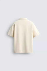 ZARA REGULAR FIT TEXTURED POLO SHIRT