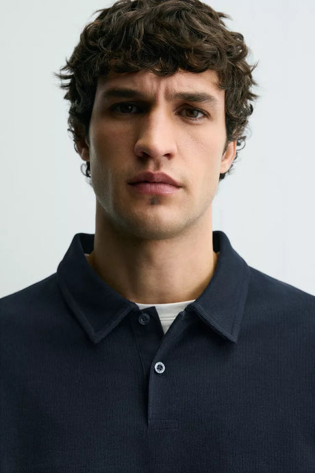 ZARA REGULAR FIT TEXTURED POLO SHIRT