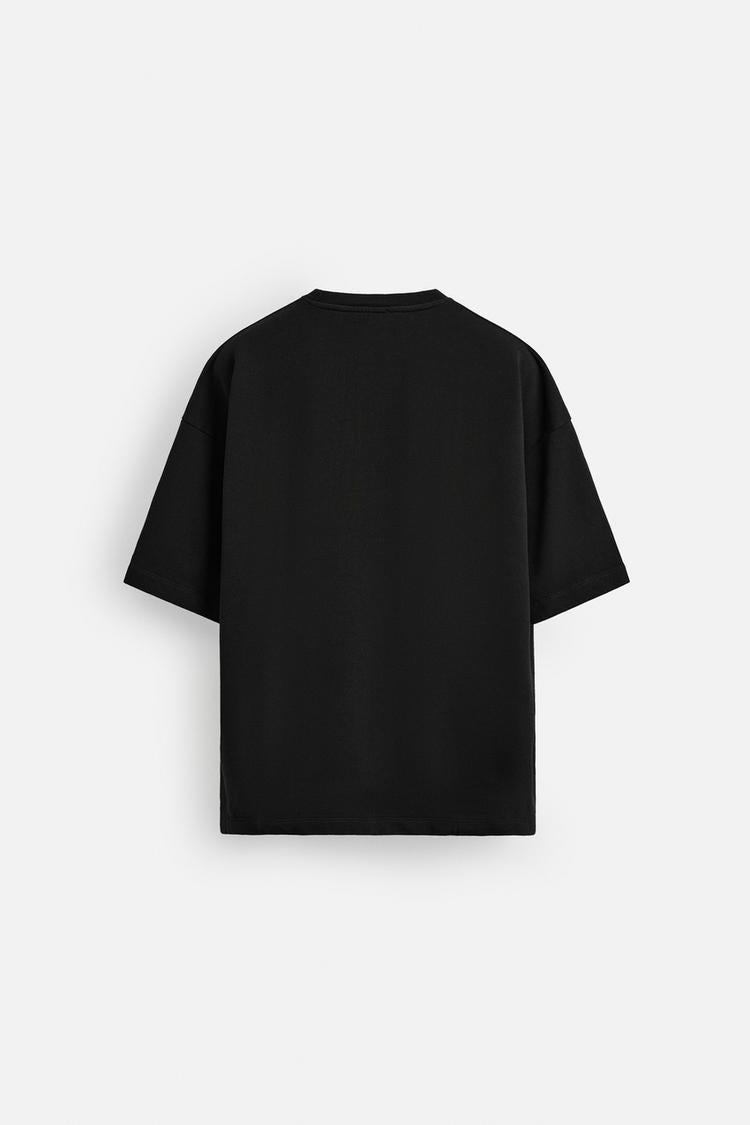 ZARA TEXTURED PRINTED TSHIRT