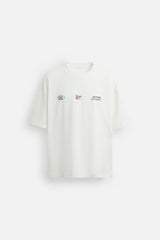 ZARA RACING WASHED PRINT TSHIRT