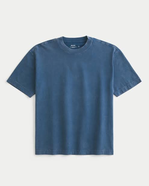 Hollister Boxy Heavyweight Washed Crew T-Shirt