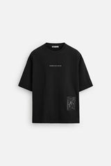 ZARA TEXTURED PRINTED TSHIRT