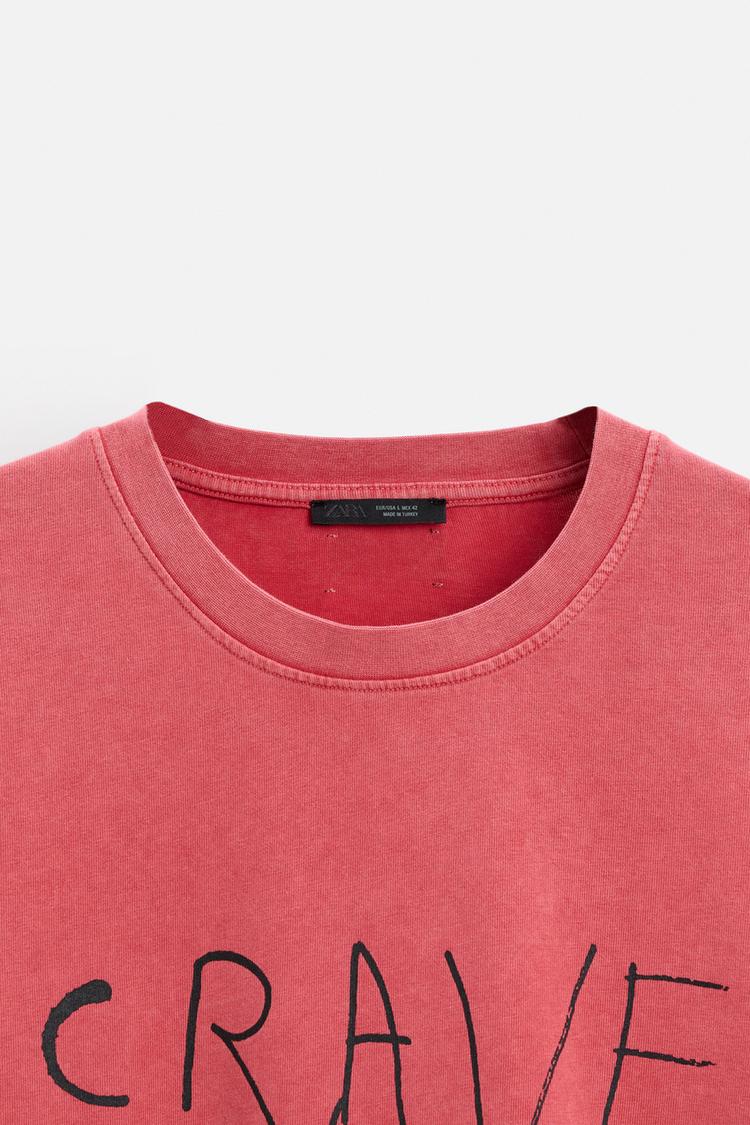 ZARA TSHIRT WITH CONTRAST PATCH