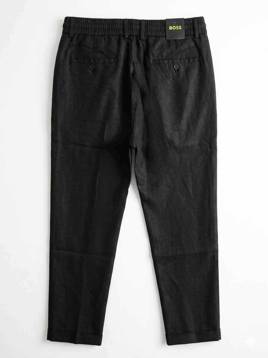 BOSS LINEN BLEND TROUSERS