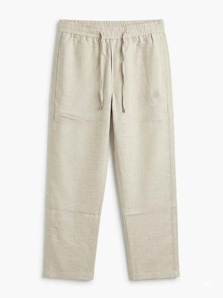 LORO PIANA WITH LOGO RELAXED LINEN PANT