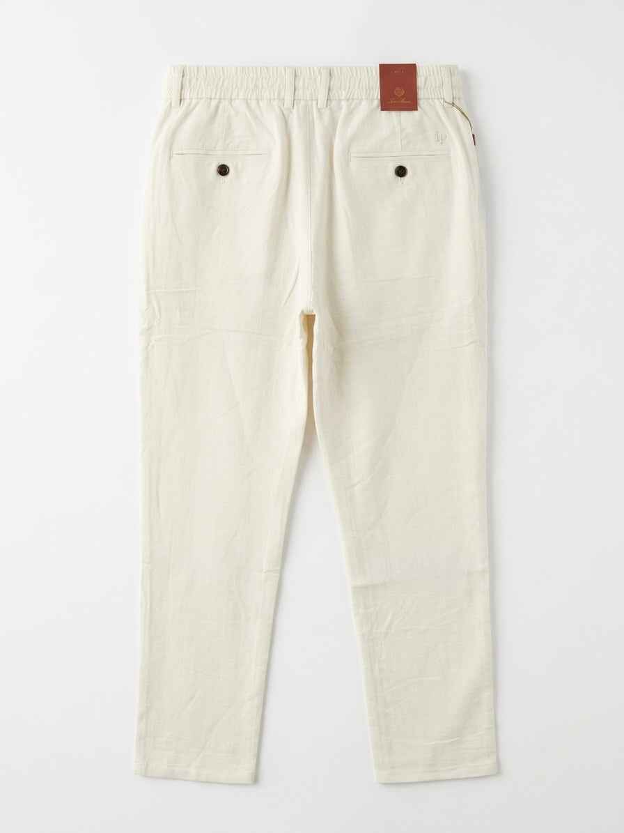 LORO PIANA WITH BUTTON RELAXED LINEN PANT
