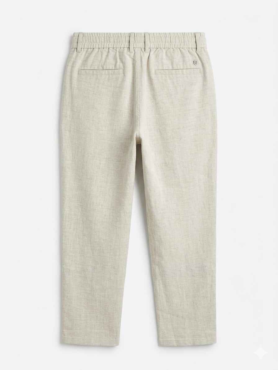 LORO PIANA RELAXED WITH METAL LOGO PANT