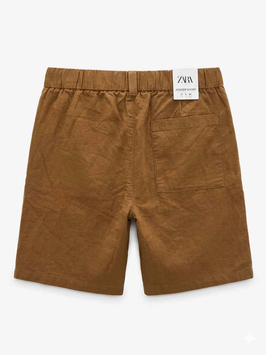 ZARA LINEN JOGGER SHORTS