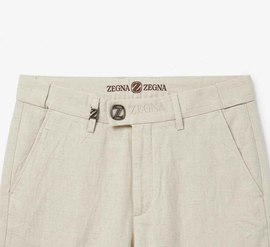 Zegna Men’s Luxury Linen Blend Trousers