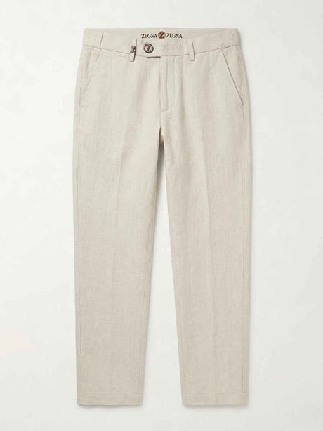 Zegna Men’s Luxury Linen Blend Trousers