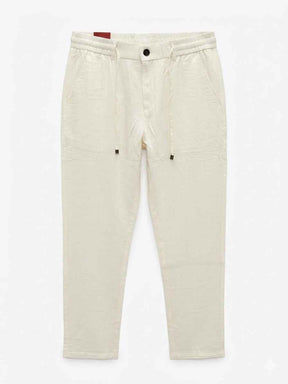 LORO PIANA WITH BUTTON RELAXED LINEN PANT