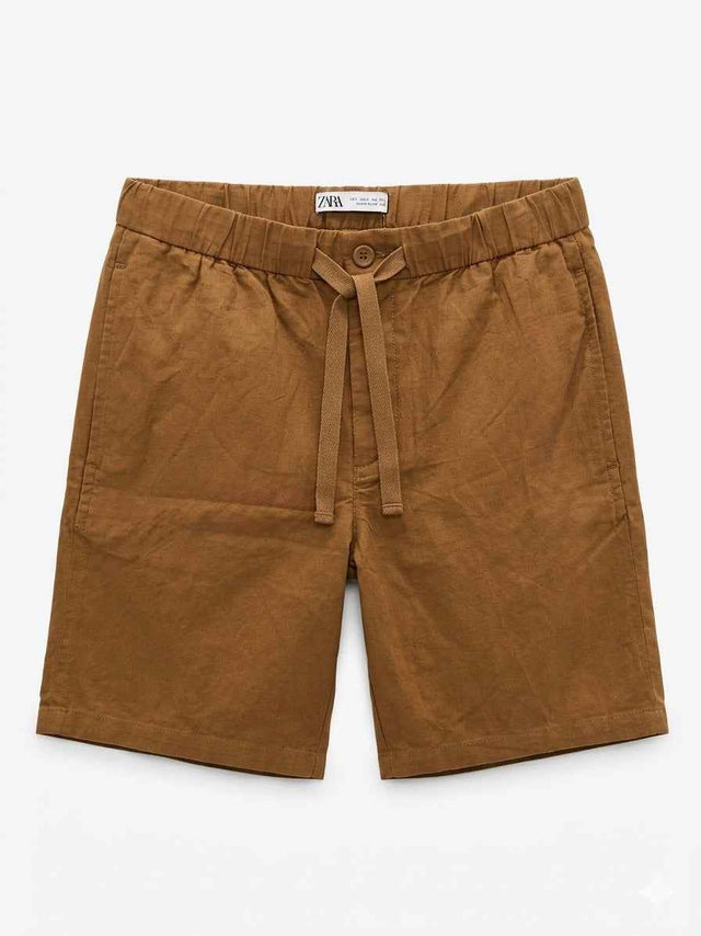 ZARA LINEN JOGGER SHORTS