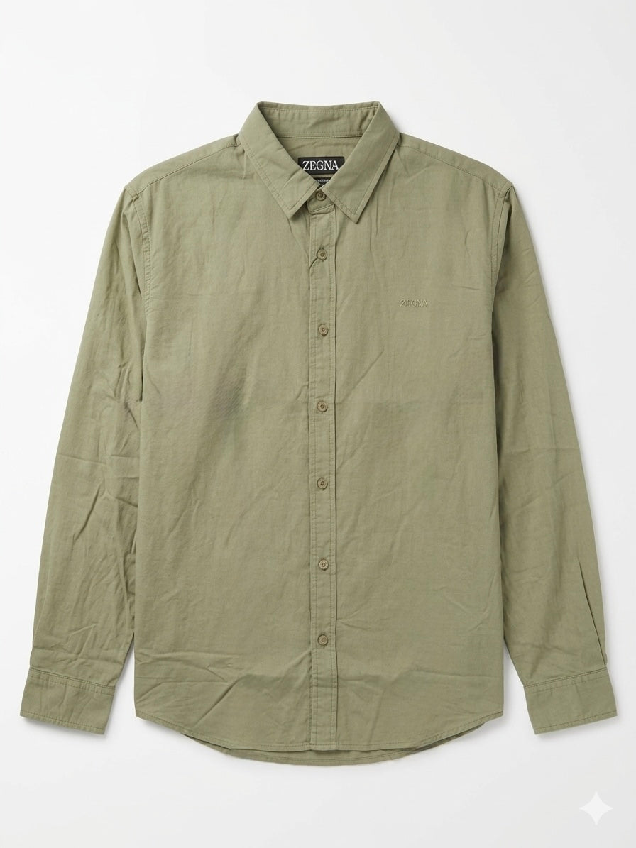 ZEGNA BASIC LINEN SHIRT